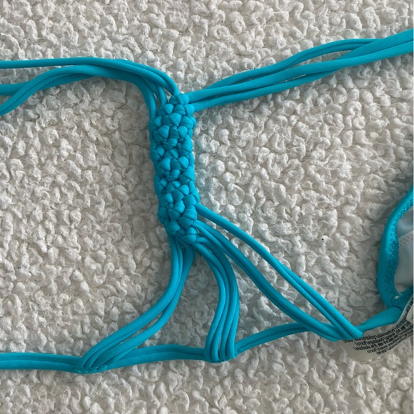 XS XP PINK blue swimsuit top - Picture 5 of 7